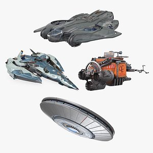 3D Sci Fi Spacecraft Collection 2 model
