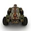 Militärfahrzeug schweres SciFi-Armee-niedriges Auto
