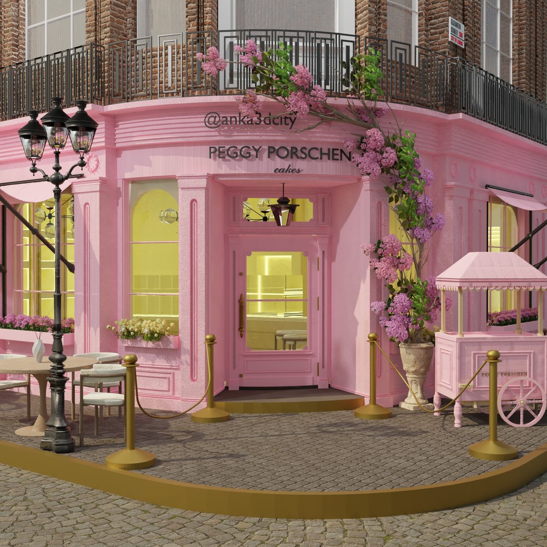 Peggy Porschen Cafe London Model - TurboSquid 2358125