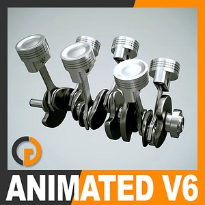 3ds max animation v6 engine cylinders