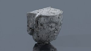 Damaged Buddha head sculpture 3D model