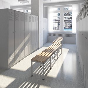 locker room lock 3D model