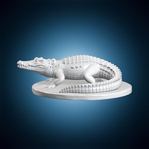 Crocodilo Printable Model Sculpture Rendered 3D Print Model model