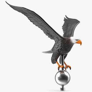 3D flying eagle flagpole topper