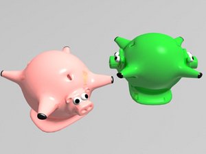 pig bank 3d max