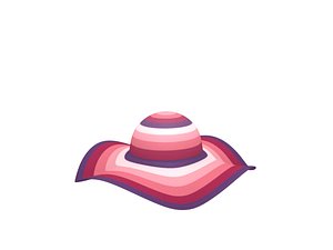 3D model women summer hat