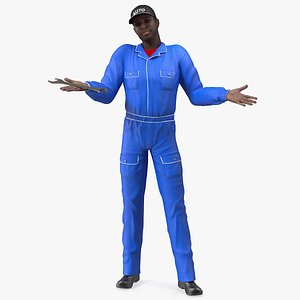 Dark Skin Black Auto Mechanic