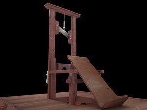 3d guillotine wooden