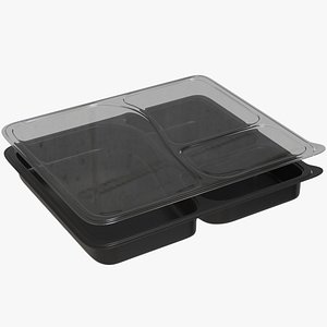 Meal Tray 3 Compartments 3D model