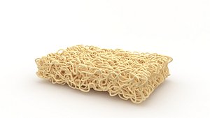 3D Instant Noodle Brick Cake model