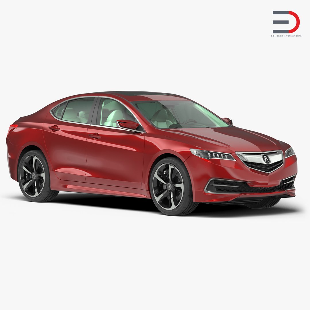 Acura TLX 2015 simple interior 3D model preview