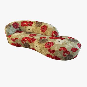 serpentine sofa s paeonia 3d model