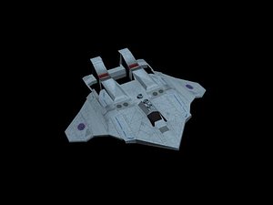 federation peregrine fighter 3d model