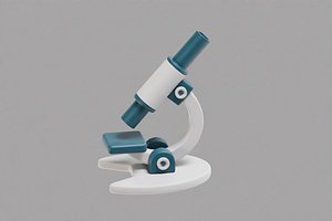 Microscope Cartoon 3D