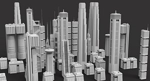 SCIFI FUTURISTIC SKYCRAPERS BUILDINGS PACK