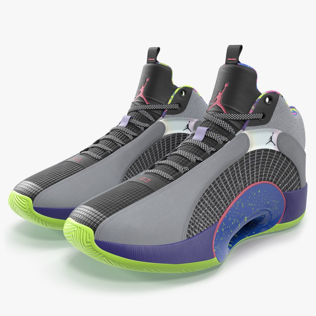 3D Air Jordan 35 Bel-Air Basketball Shoes Model - TurboSquid 2058194