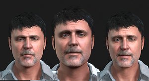 3D russell crowe character design model