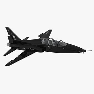 T-38 Talon USAF Jet Trainer Black Rigged