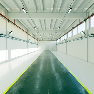 hall industrial interior 3D model
