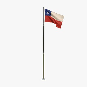 Animated  Chile Flag model