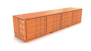 40ft shipping container open 3D model