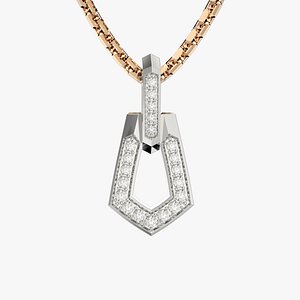 Gold pendant chains P30 3D print model 3D model