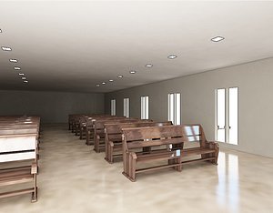 curch bench 3D model