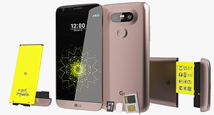 LG G5 Pink with SD/SIM Tray & Battery