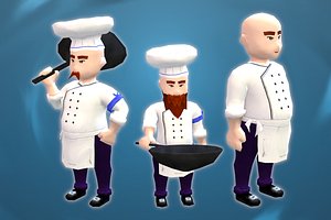 Stylized NPC - Chef 3D model