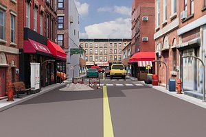 3D StreetCity Street Elements Pack  183 Assets Complete Urban Environment Kit model