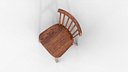 Classic Wooden Dining Chair 3D Model  High Quality  Realistic