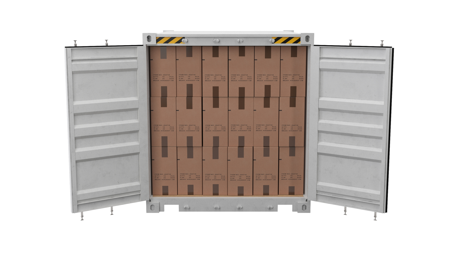 10ft Shipping Container With Packages 3D Model - TurboSquid 2017525