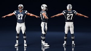 3D American Football Player - Rigged