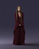 Lady in dress 1105