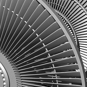 pressure steam turbine rotor 3d lwo