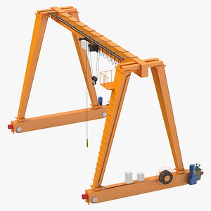 Gantry Crane Clean and Dirty 3D model