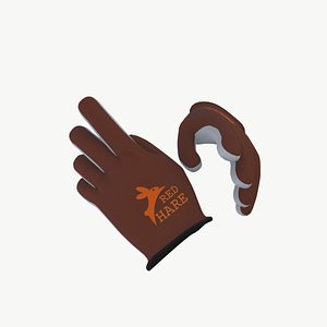 Safety Cotton Gloves 3D model