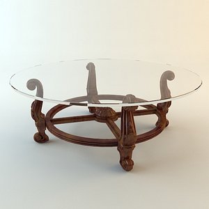 max table glass baroque