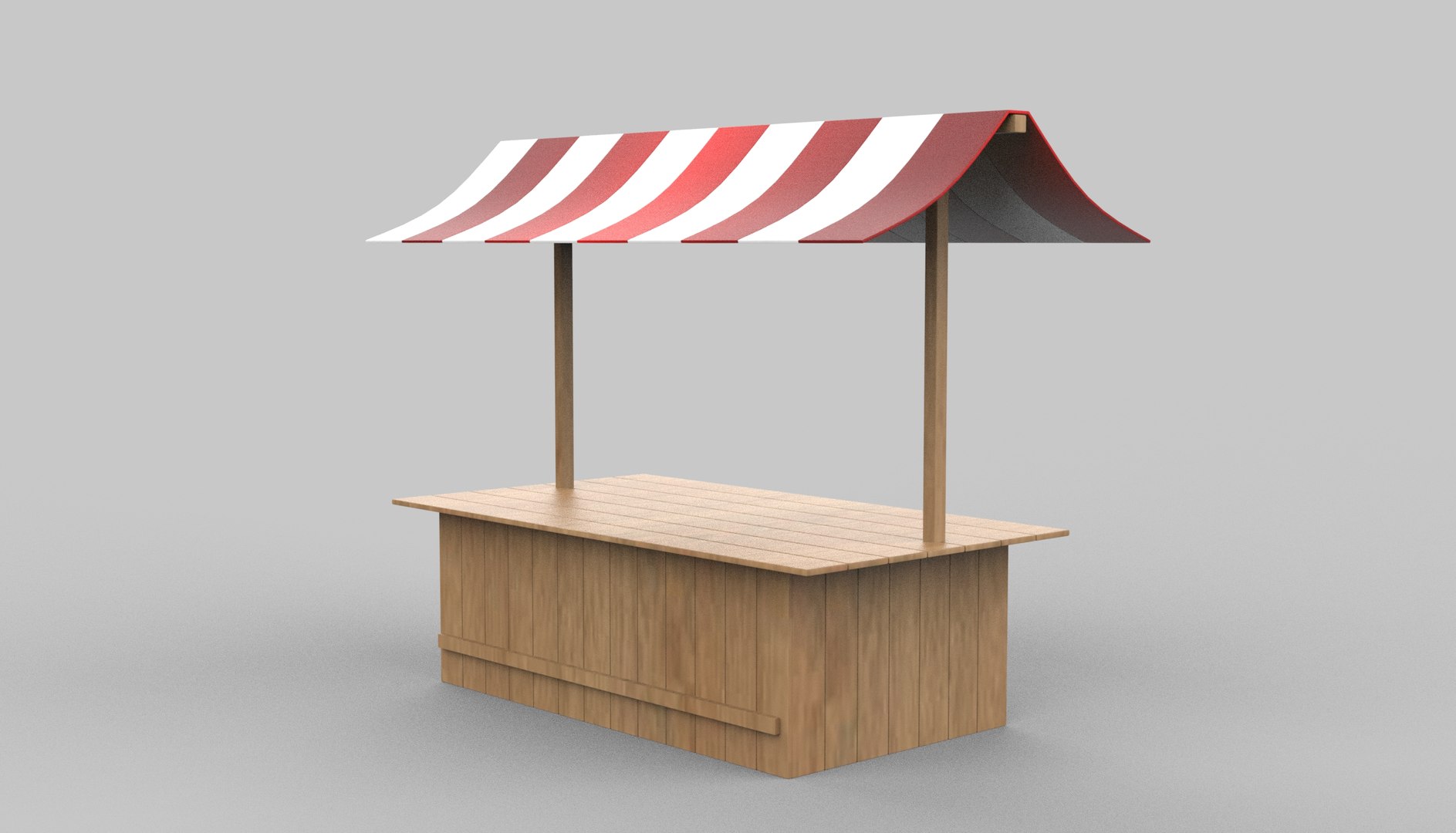 Market Stall 3D Model Model - TurboSquid 2389604