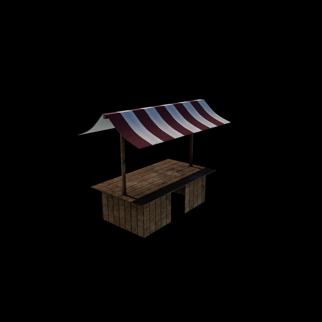 Market Stall 3D Model Model - TurboSquid 2389604