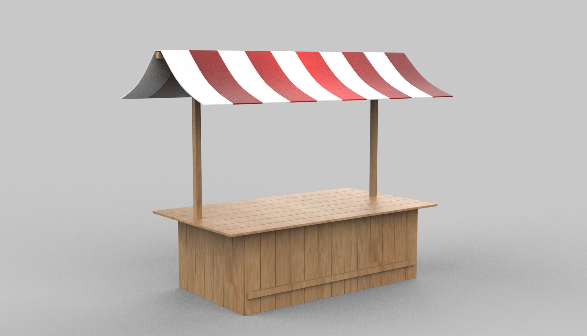 Market Stall 3D Model Model - TurboSquid 2389604