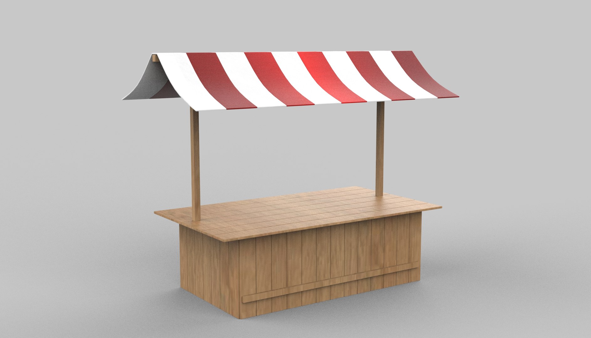 Market Stall 3D Model Model - TurboSquid 2389604