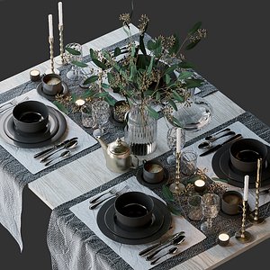 Tableware set 3D model