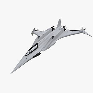 sci-fi fighter 3d model