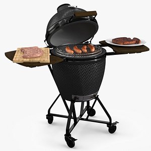 Charcoal Grill with Three Sausage Donenesses