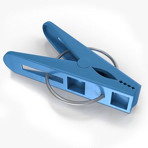 3D plastic clothe spin clothespin model