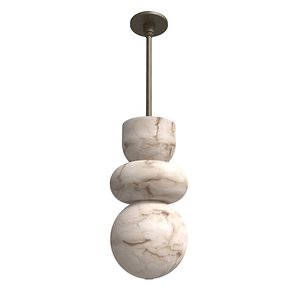 Alabaster Totem pendant light