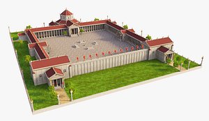 3D Temple of Mars Corseul model