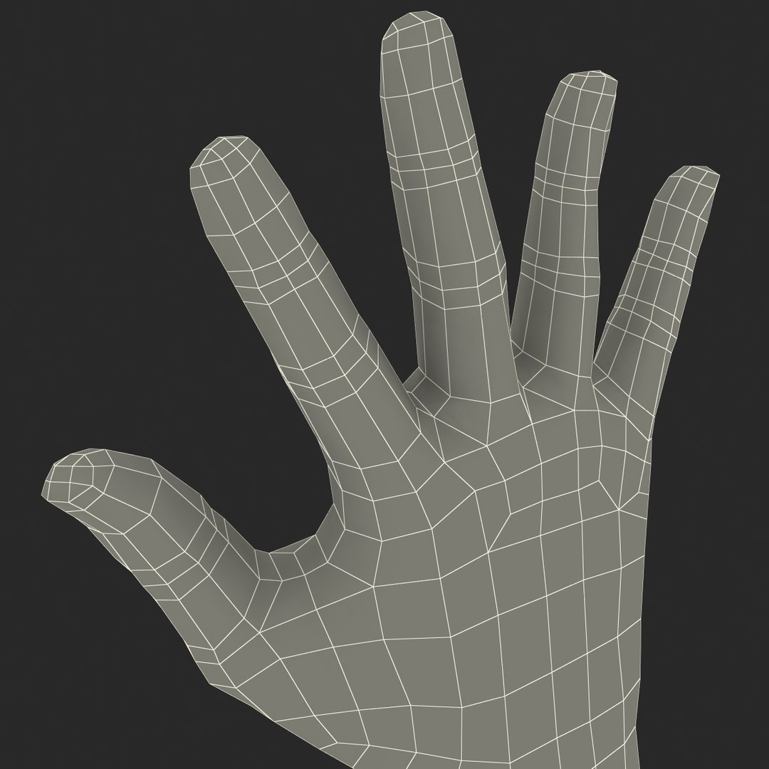 male hand 3d 3ds