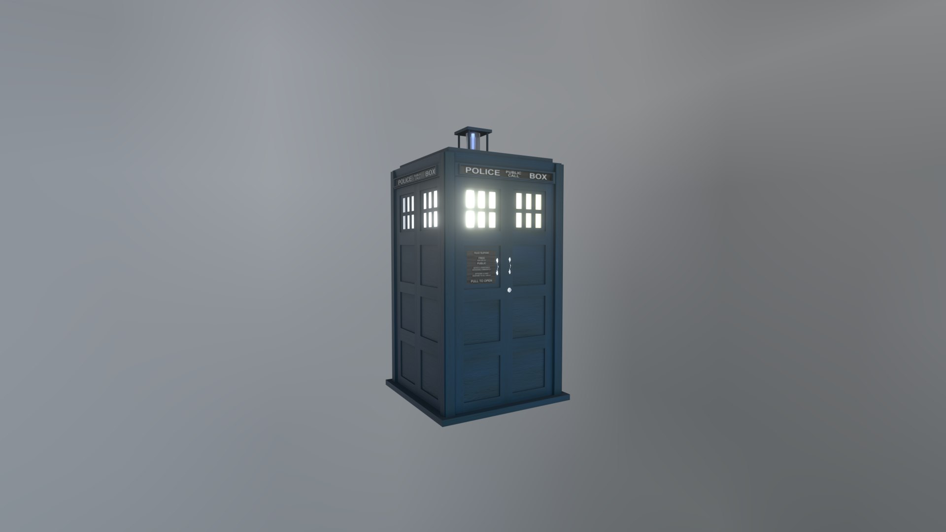 DOCTOR WHO - TOM BAKER TARDIS - Rogue Film Productions 3D Model ...